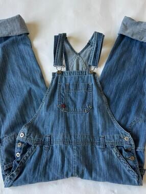 Vintage Dickies Denim Bib Overalls Carpenter Jeans Light Wash Y2K